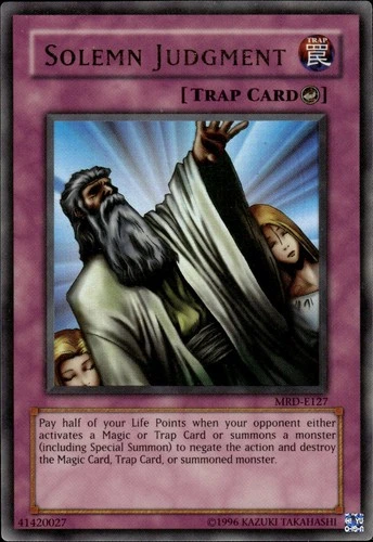 Solemn Judgment - Ultra Rare MRD-E127 - MP - YuGiOh