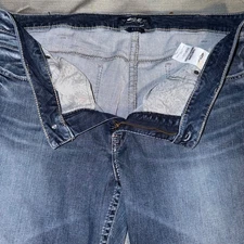 Silver Jeans Co Suki Capri Jeans Women Sz 22W 221/2 Dark Wash Bootcut Western