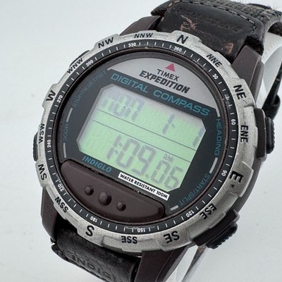 Timex Expedition Digital Quartz Watch Men 100m Rotating Bezel Compass New Batter