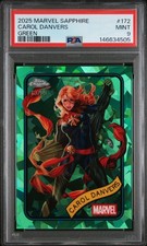 2025 TOPPS CHROME MARVEL SAPPHIRE EDITION GREEN #172 CAROL DANVERS 83/99 PSA 9