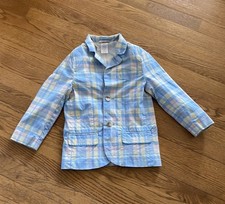 Gymboree Spring plaid blue pink yellow blazer jacket coat boys Preppy 4T