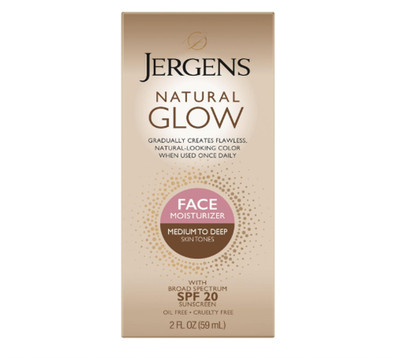 Jergens Natural Glow Face Moisturiser Medium To Deep SPF 20 Self Tanner Sunscree