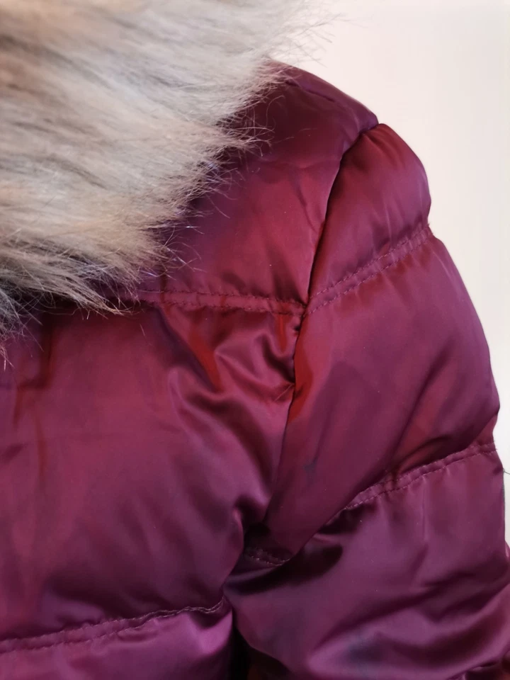 Calvin Klein Daunenmantel MANTEL Daunen COAT Bordeaux GR L 42 Glanz Metallic CK - Bild 4 von 4
