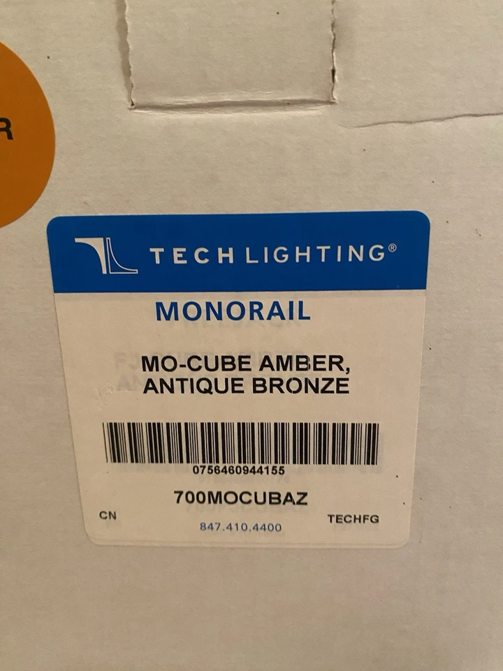 Tech Lighting Monorail MO-CUBE AMBER, ANTIQUE BRONZE 700MOCUBAZ - Image 4 of 4