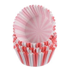 100 Count Cupcake Liners Red Stripe Cupcake Muffins Liners Paper Baking Cups