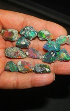Cut Grade Black Opal Rough Lot Natural Ethiopian Welo Black Opal Raw 3 Pcs
