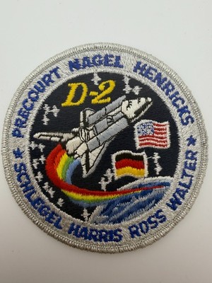 NASA Astronaut Patch Space Shuttle Columbia STS-55 Precourt Nagel Henricks Vtg