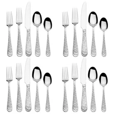Towle Everyday Stainless Christmas Santa 20pc. Flatware Set (Service for Four)