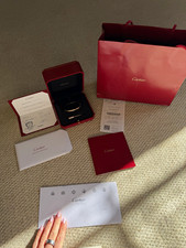 Cartier Love 18ct Rose Gold Diamond Bangle Bracelet Signed, Box & Papers