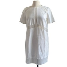 ASOS Dress Womens Sz 6 White Sheer Cut Out Day Party Coastal Chic Beach Spring