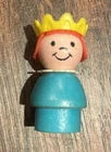 Fisher Price Little People Vintage 993 Castle TURQUOISE AQUA PRINCESS Wood Body