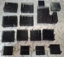 Mix Black AL Heat Sink Heat Sink Cooling Aluminum Heatsink CPU IC LED Lot of 15