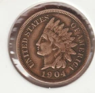 US Rare Old West 1904 Indian Head Penny Coin American Collection Shield Cent USA