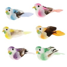 6Pcs Artificial Feather Birds Craft Foam Prop