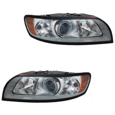 Scheinwerfer Set rechts & links Grau H7/H9 für Volvo V50 MW 545 S40 II 544