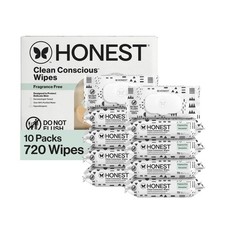 The Honest Company Clean Conscious Multi-Use Wipes Unscented Hypoallergenic B...