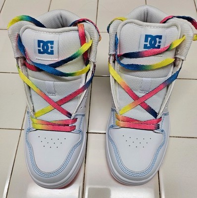 Rainbow DC High Tops Girl Shoes Size 5.5 US