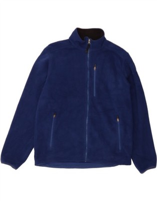 L.L.BEAN Herren Fleecejacke UK 38 mittelblau Polyester CD04