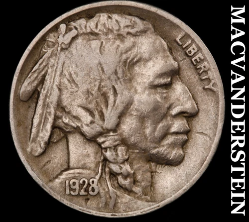 1928-D Buffalo Nickel- Extra Fine- Scarce Better Date No Reserve #J3897