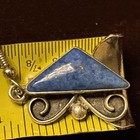 Vintage Southwestern Bohemian Lapis Lazuli Sterling Silver Dangle Earrings — photo 4