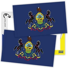 Magnet Me Up Pennsylvania Flag Sticker Decal 3x5-2Pack, State Vinyl, US Made