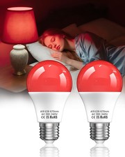 Lustaled 7w 670nm Red Light Bulb For Sleep 100 Blue Light Blocking Red Nigh...