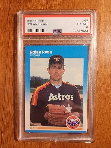 1987 Fleer #67 Nolan Ryan PSA 6 EXCELLENT-MINT
