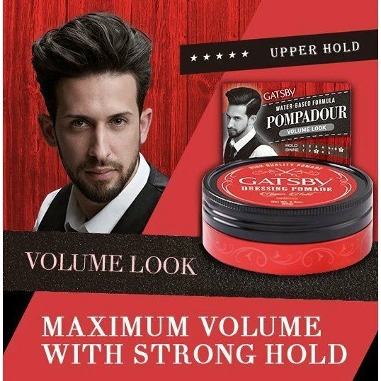 Hair Wax Gatsby Dressing Pomade Yuppie Volume Look 2x80g Water-Based shine - Image 2 of 4