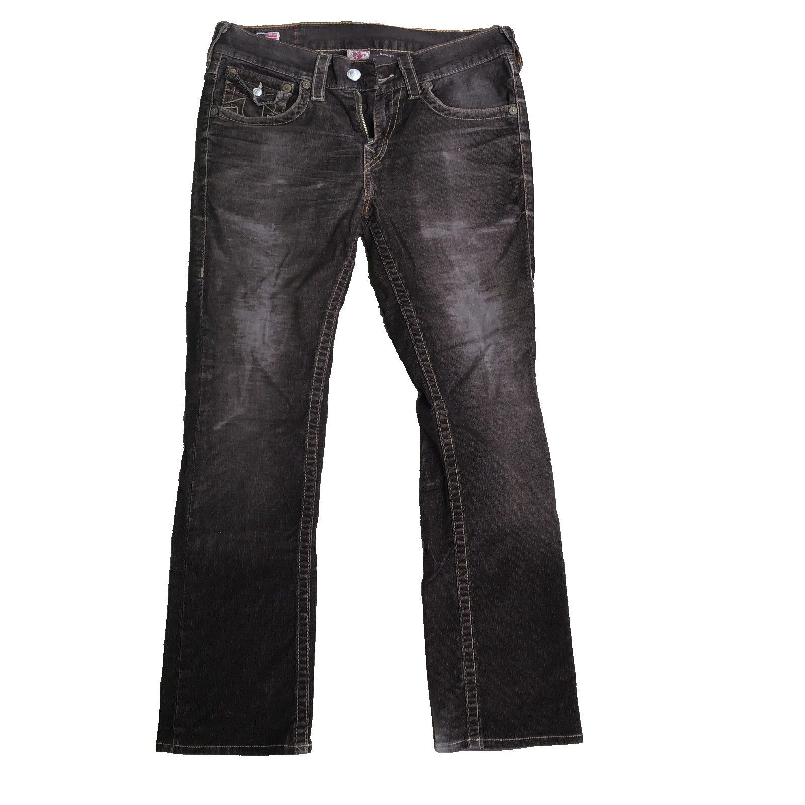 True Religion Brown Ricky Corduroy Jean Size 32 Women… - Gem