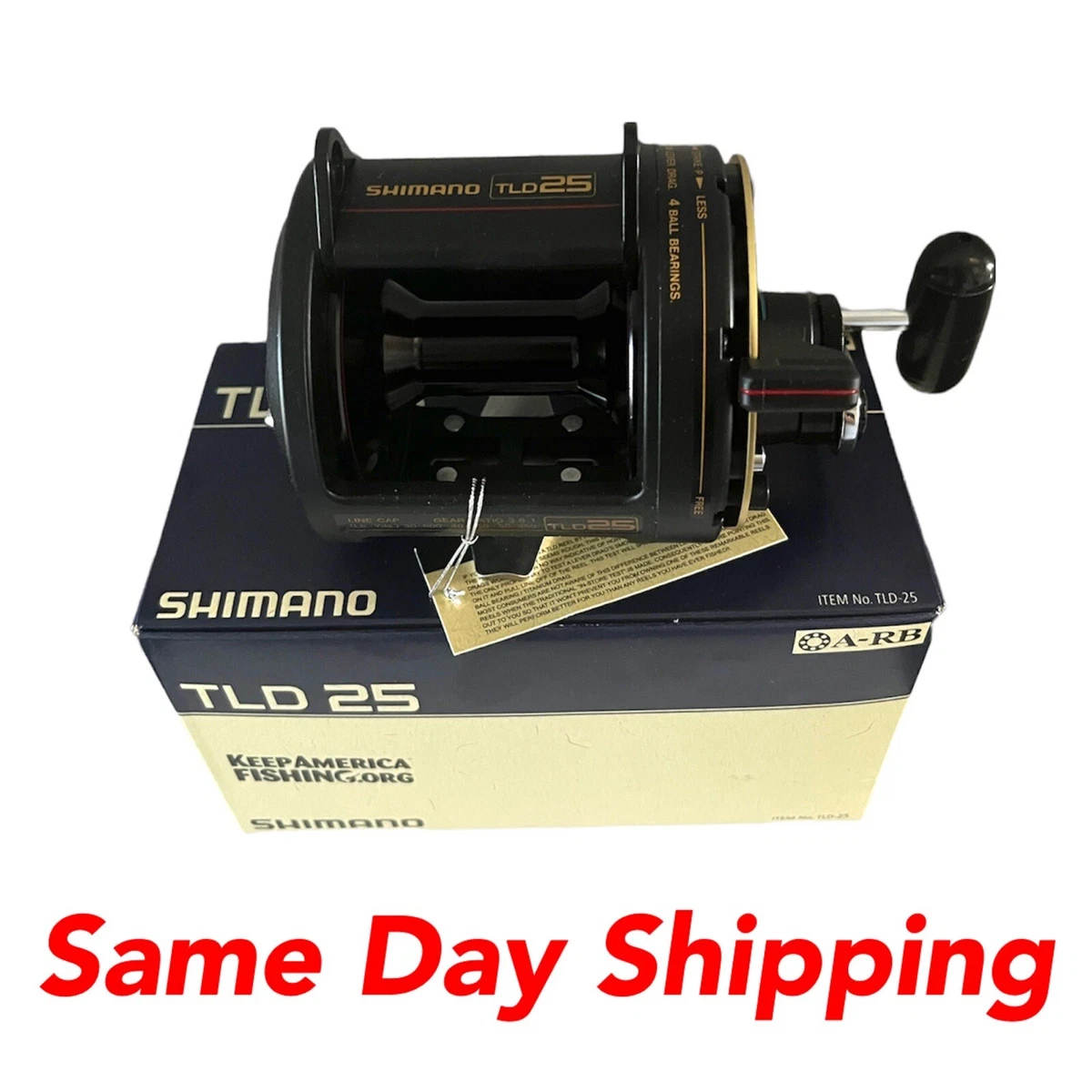 Shimano TLD 25 Lever Drag Fishing Reel Right Hand Reel Gear Ratio