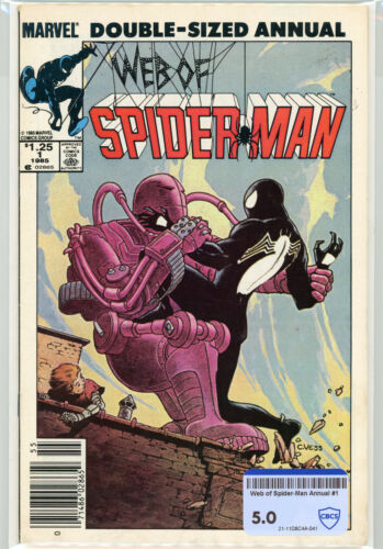 Web of Spider-Man Annual #1 (Marvel 1985) | RAW 5.0 VG/FN Charles Vess NEWSSTAND - Picture 1 of 8