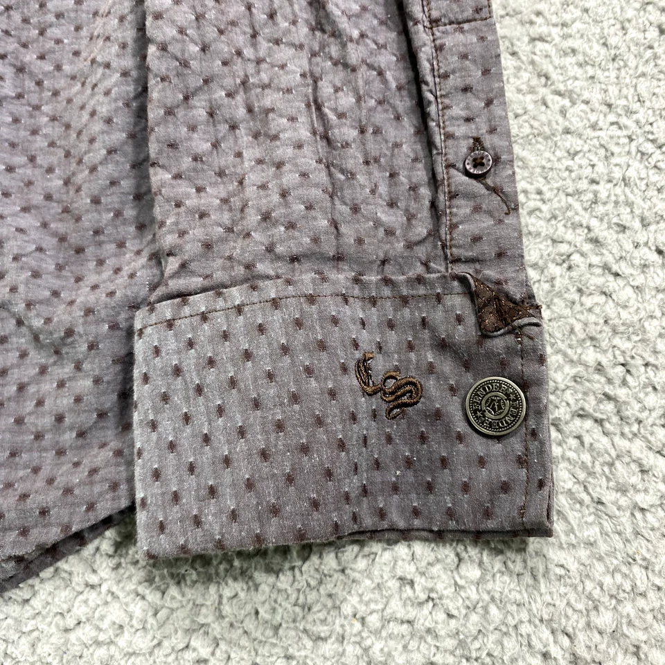 Fender Shirt Mens Small Gray Rock And Roll Religion Embroidered Guitar Band - Image 4 of 4