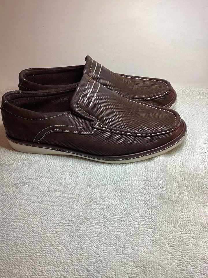 Brixton Shoes Men’s Size 8 Conley  Boat Shoes Slip On Brown - Image 4 of 4
