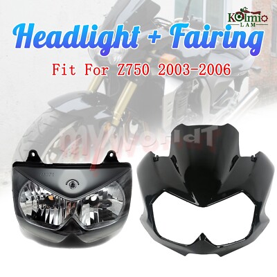Panel Kit Fit KAWASAKI Z750 2003-2006 Front Upper Fairing Cowl Panel Kit Fit KAWASAKI Z750 2003-2006 Front Upper Fairing Cowl