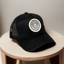 Medusa Trucker Hat - Black Hat- White Frame Versac Custom Hat - Brand New