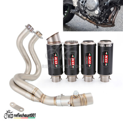 For Kawasaki Z650 Ninja 650 2012-2024 Header Exhaust Pipe Motorcycle Muffler Tip
