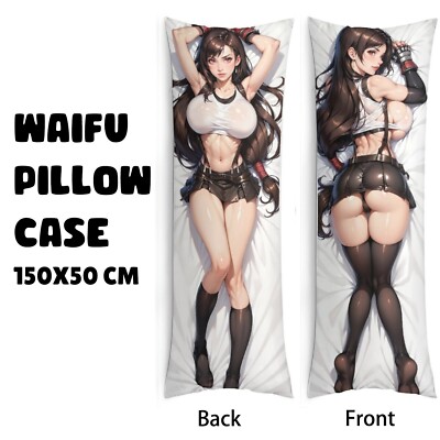 Tifa Final Fantasy body Waifu pillowcase double-sided printed 150x 50 cm