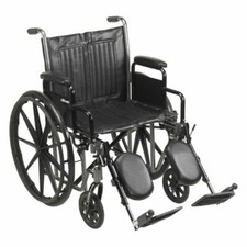 McKesson Folding Steel Wheelchair 146-SSP220DDA-ELR - Black