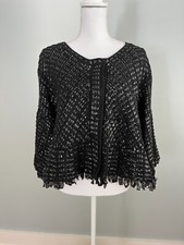 Spencer Vladimir Cropped Black Cardigan Blazer One Size 