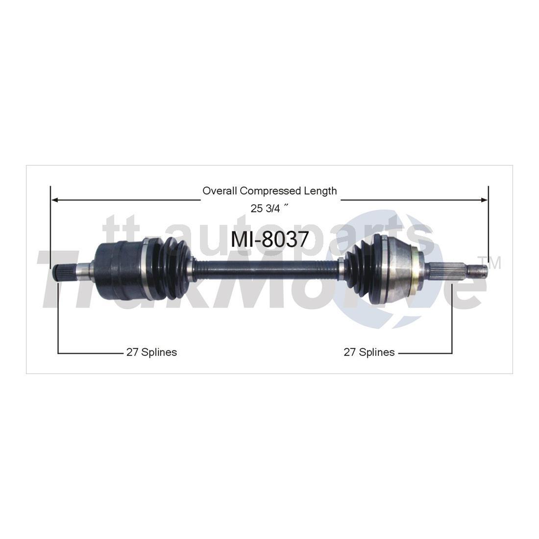 2x Front TrakMotive CV Axle Joint For Mitsubishi 3000GT FWD
