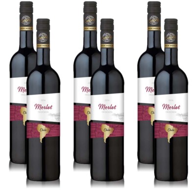 OverSeas Merlot, trocken, sortenreines Weinpaket (6x0,75l)