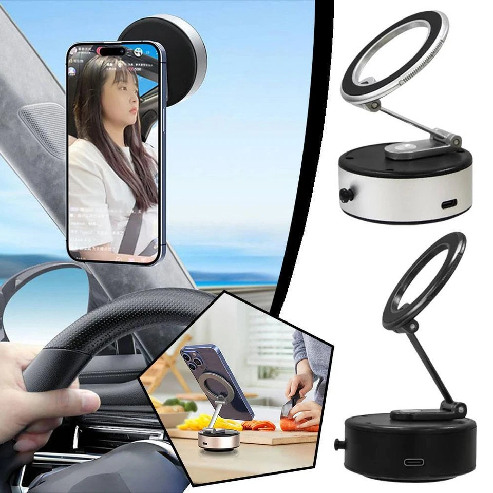 Electric Suction Cup Mobile Phone Car Holder Portable Desktop Holder E3U3 R M7X2 - Image 2 of 4