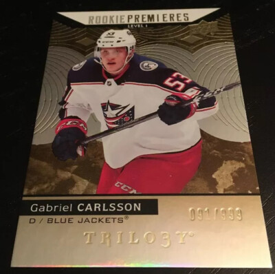 2017-18 Upper Deck Trilogy Rookie Premieres Level 1 Gabriel Carlsson CBJ! /999