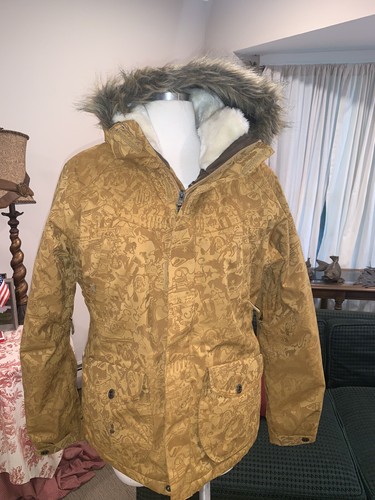 BURTON HELSINKI WESTERN SNOW BOARD FUR LINED HOODE