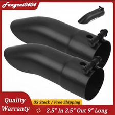 2x Stainless Steel Bolt On Exhaust Tip For 2.5 In 2.5 Outlet 9 Long Turn-down 2x Stainless Steel Bolt On Exhaust Tip For 2.5 In 2.5 Outlet 9 Long Turn-down