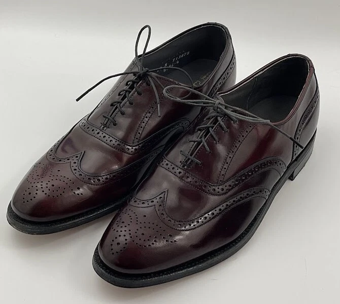 Zapatos de Vestir Dexter Para Hombre Talla 10 10N Cuero Borgoña Marrón Punta de Ala Graduación Foto 2 de 4