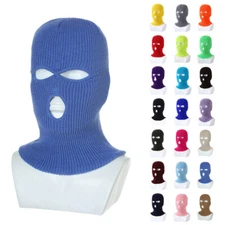 3 Hole Winter Knitted Balaclava Full Face Cover Ski Mask Neck Warmer Cycling Cap