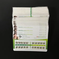 10Sets Dental Orthodontic Brackets MIM Monoblock Mini Roth/MBT 022 345 Hooks