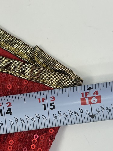 Forum Novelties Roaring 20's Flapper Dress Youth Sz Standard Red Gold Trim - Picture 7 of 9