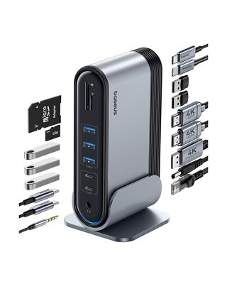 Baseus 17-in-1 Docking Station, Laptop Docking Station 3 Monitors w... Fast Ship